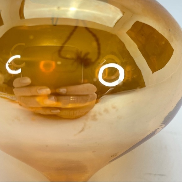 VINTAGE Kugel Style Marigold Teardrop Glass Christmas Tree Ornament - Picture 8 of 11